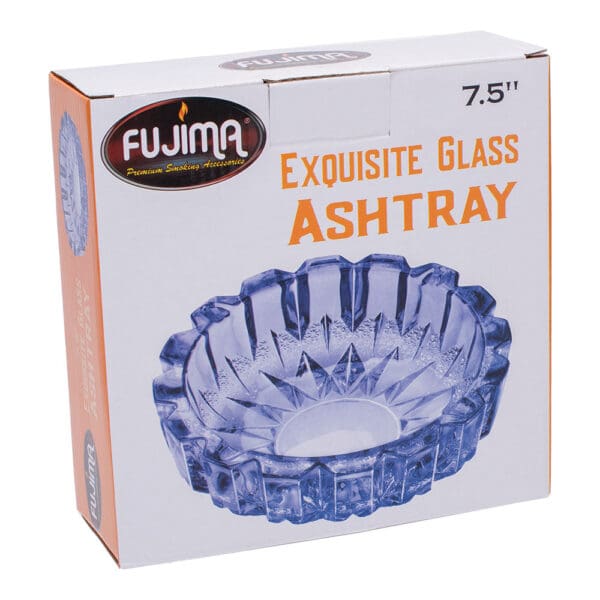 Fujima Exquisite Gem-cut Glass Ashtray - Blue / 7.5" - Image 2