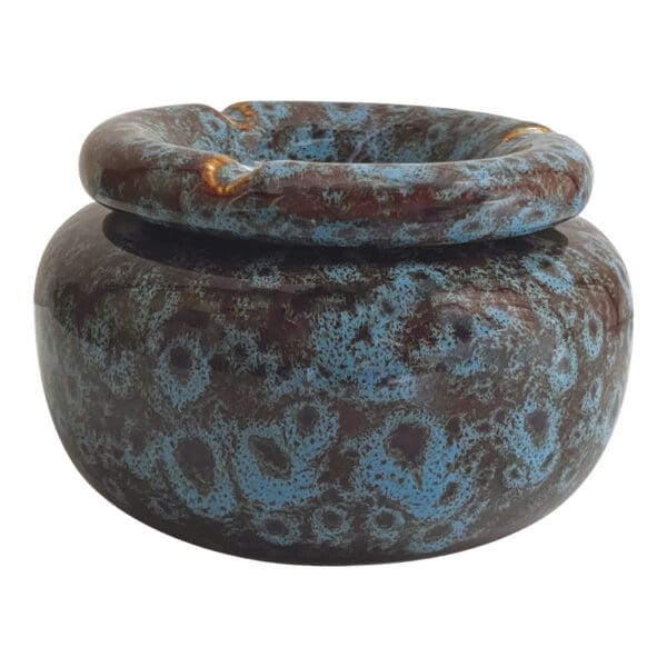 Fujima Moroccan Ceramic Ashtray - Reactive Blue / 5" - Image 3