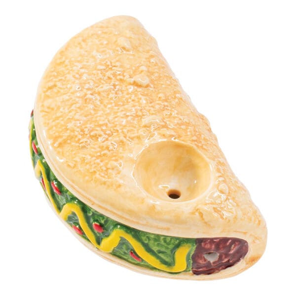 Wacky Bowlz Taco Ceramic Pipe - 3.75" - Image 2