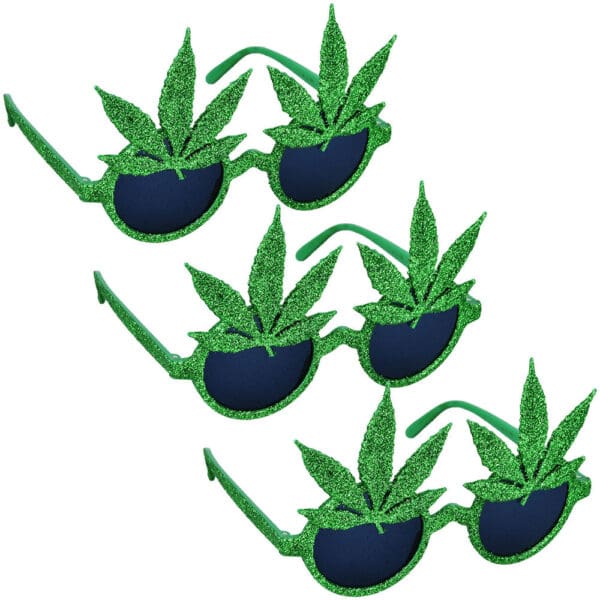 420 Hemp Leaf Glasses - 10pc Set