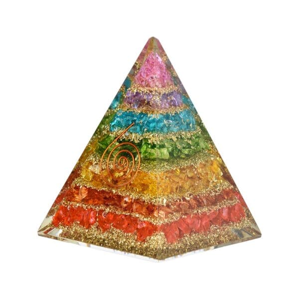 Chakra Orgonite Pyramid - 3.75"