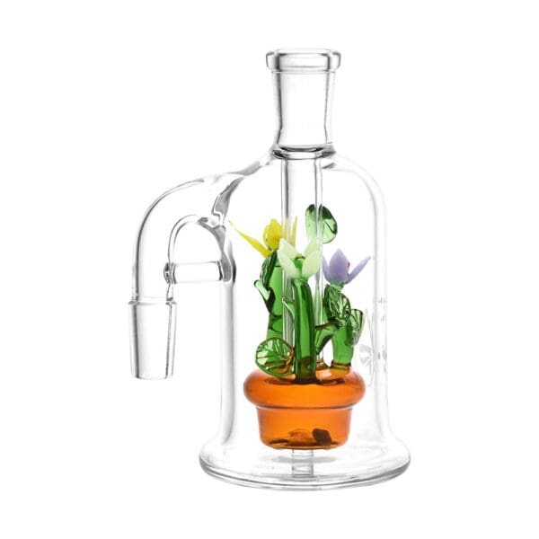 Pulsar Wild Flowers Glass Ash Catcher - 5" / 14mm / 90D - Image 2