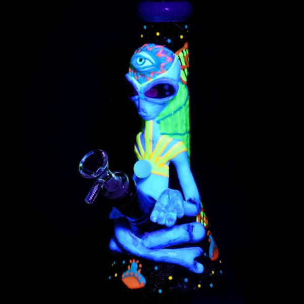 Pulsar Artist Series Glow Beaker Water Pipe | 9.5" | 14mm F - Image 3