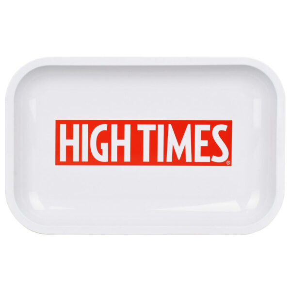 High Times Metal Rolling Tray - 11"x7" / High Times White