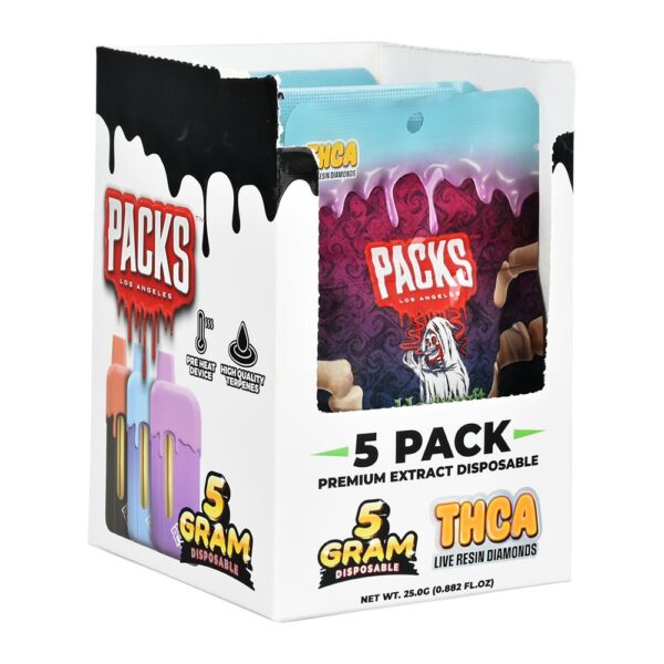 Packwoods x BlackCraft THCA Diamonds Disposable Vape | 5g | 5ct Display - Image 2