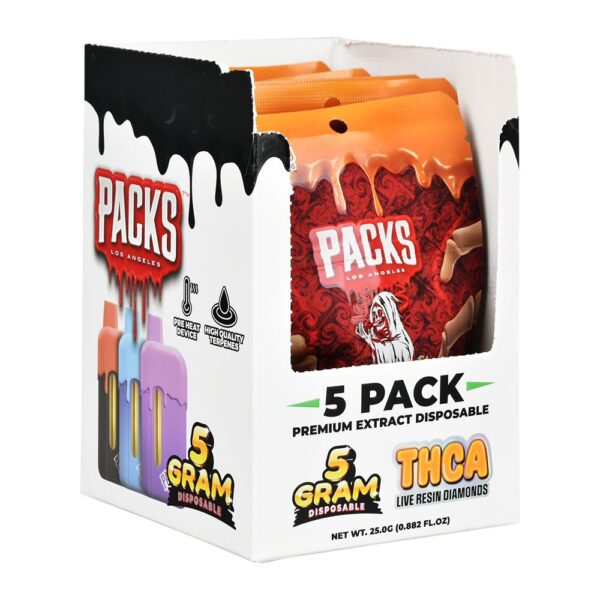 Packwoods x BlackCraft THCA Diamonds Disposable Vape | 5g | 5ct Display - Image 4