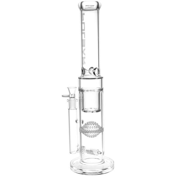 Pulsar Triple Treat Straight Tube Water Pipe - 17" / 19mm F / Clear - Image 2