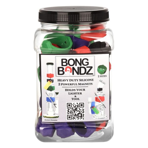 Bong Bandz Magnetic Silicone Bands - Assorted Colors & Sizes | 40ct Jar