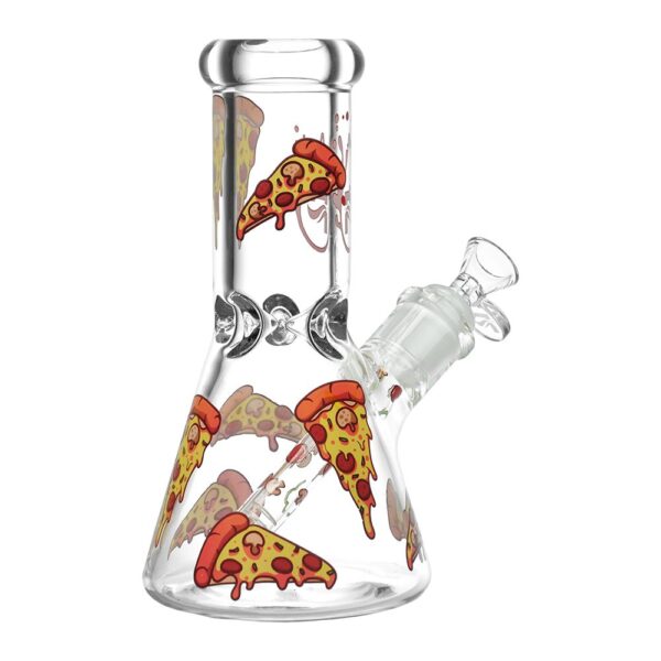 Pulsar Pizza Design Series Glass Beaker Water Pipe - 7.75" / 14mm F - Image 3