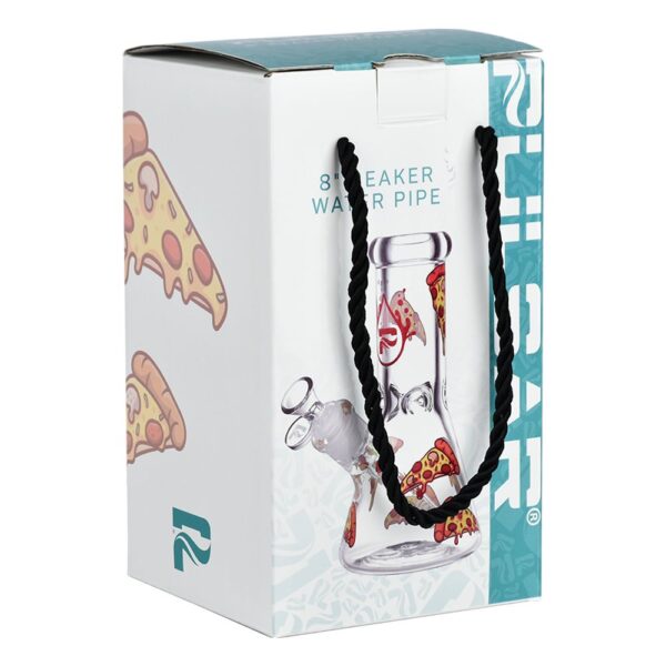 Pulsar Pizza Design Series Glass Beaker Water Pipe - 7.75" / 14mm F - Image 4