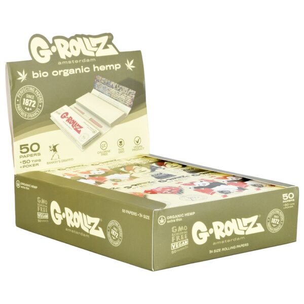 G-ROLLZ x Banksy's Graffiti Papers + Tips | 50pc | 1 1/4 | 24pk Display - Image 2