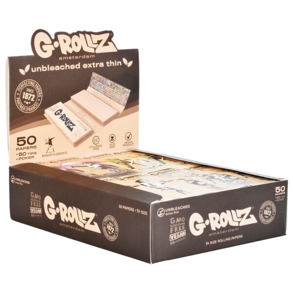 G-ROLLZ x Banksy's Graffiti Papers + Tips | 50pc | 1 1/4 | 24pk Display - Image 4