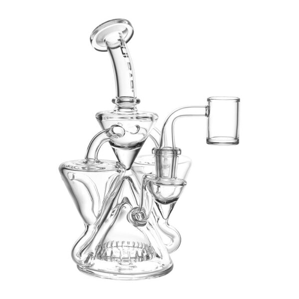 Pulsar Dual Recycler Glass Water Pipe Dab Rig - 7.75" / 14mm F