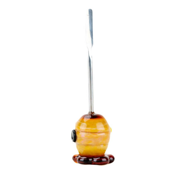 Empire Glassworks Metal & Glass Dab Tool - 4" / Honey Dabber - Image 2