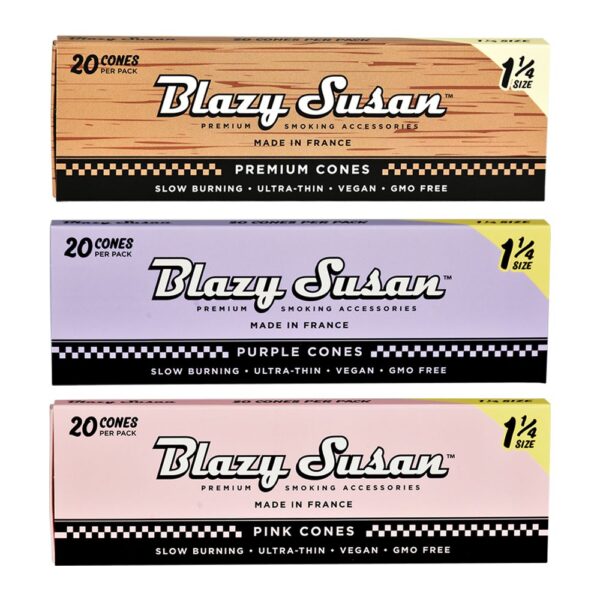 Blazy Susan Pre-Rolled Cones Slide Box | 1 1/4 | 20pc | 12pk - Image 2