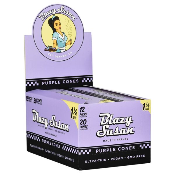 Blazy Susan Pre-Rolled Cones Slide Box | 1 1/4 | 20pc | 12pk - Image 7