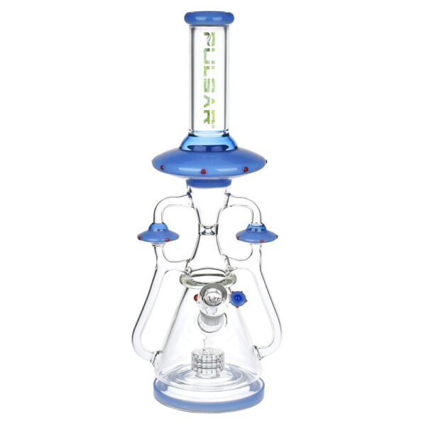 Pulsar Far-Out Visitors Recycler Glass Water Pipe | 17.25" | 19mm F - Image 2