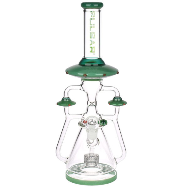 Pulsar Far-Out Visitors Recycler Glass Water Pipe | 17.25" | 19mm F - Image 4