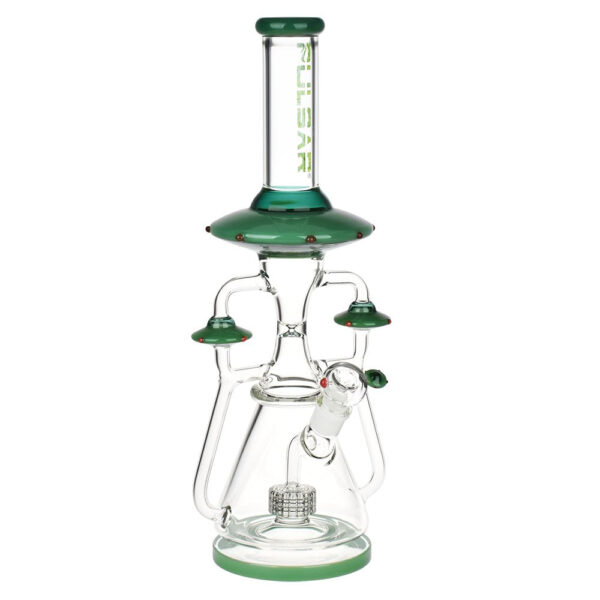 Pulsar Far-Out Visitors Recycler Glass Water Pipe | 17.25" | 19mm F - Image 5