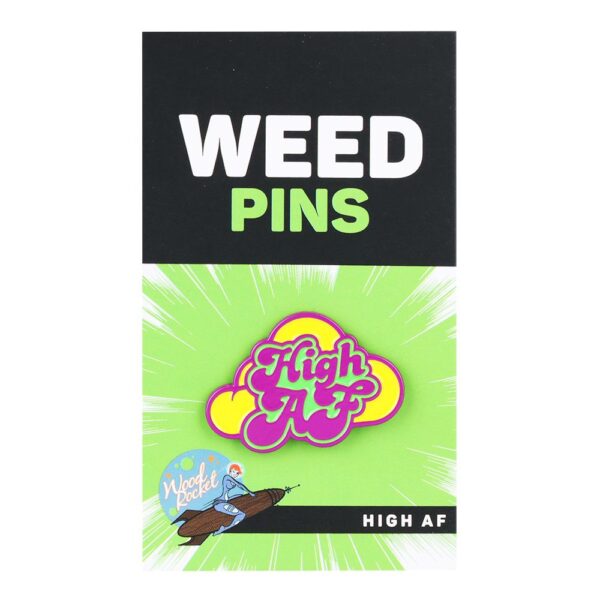 Wood Rocket Soft Enamel Lapel Pin - High AF - Image 2