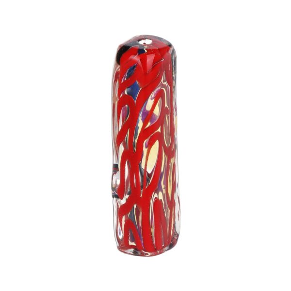 Blood Moon Dichro Stripe Squared Glass Hand Pipe - 3.5" - Image 2