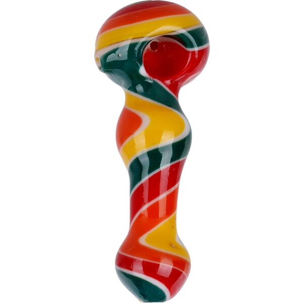 Mental Transference Wig Wag Wave Glass Spoon Pipe - 4.75"