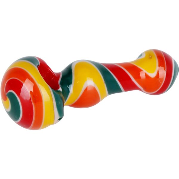 Mental Transference Wig Wag Wave Glass Spoon Pipe - 4.75" - Image 2