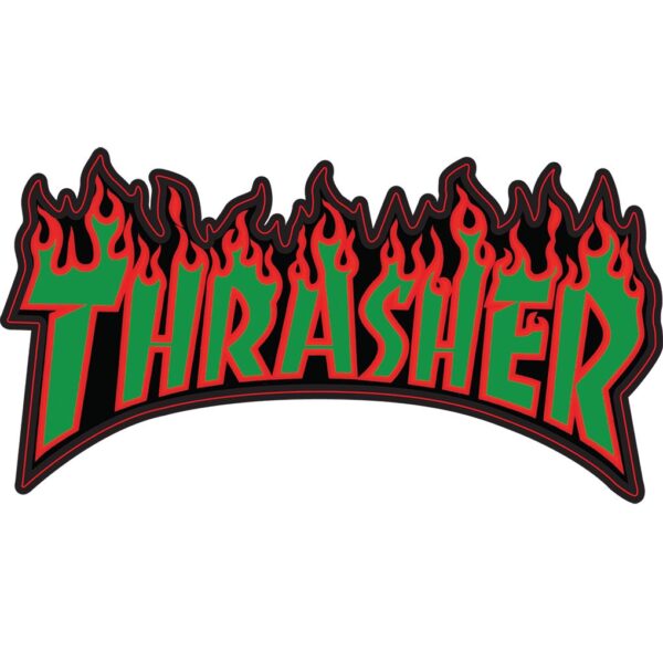 Thrasher Flaming Logo Sticker | 6"x3.25" - Image 2