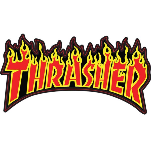 Thrasher Flaming Logo Sticker | 6"x3.25" - Image 3