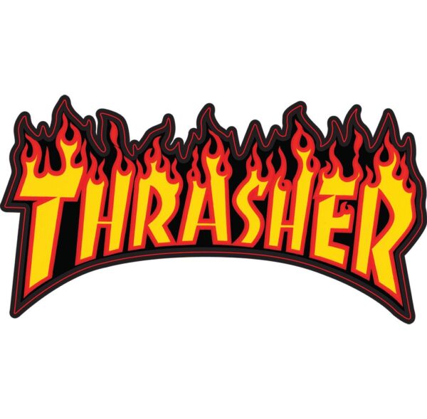 Thrasher Flaming Logo Sticker | 6"x3.25" - Image 4