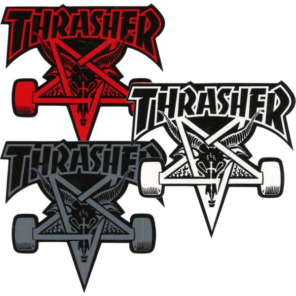 Thrasher Pentagram Skate Wheels Sticker | 4.5"x 4.25"