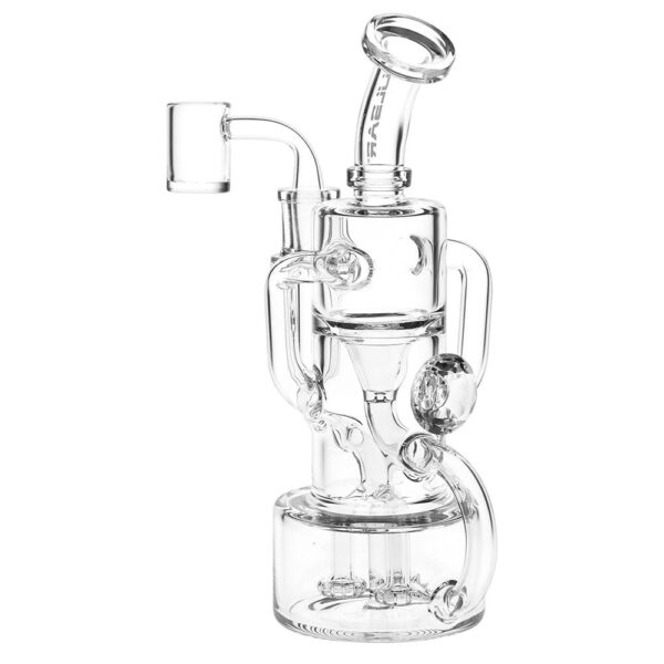 Pulsar Debonaire Diamond Triple Perc Glass Recycler Dab Rig - 9" / 14mm F / Clear