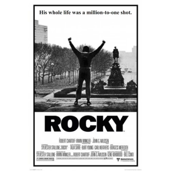 Rocky - His Life Was A Million To One Shot Poster - 24"x 36"