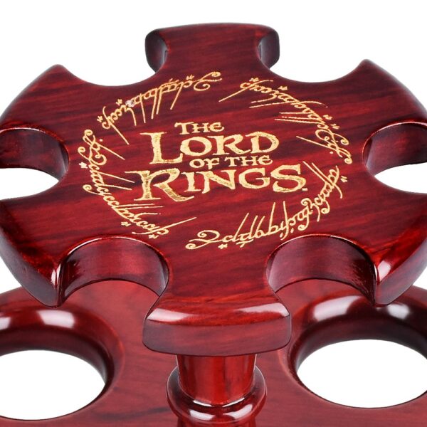 Pulsar Shire Pipes x LoTR COUNCIL OF ELROND Multi-Pipe Wood Display Stand - 8"x5" - Image 3