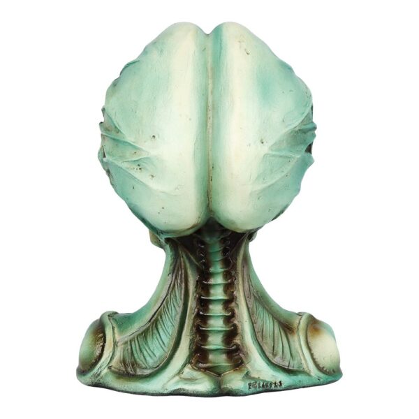 LED Alien Head Polyresin Statue - 8" - Image 2