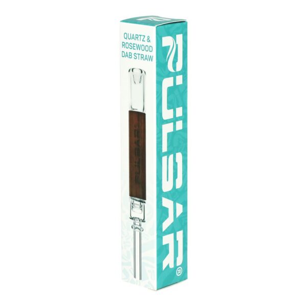 Pulsar Quartz & Rosewood Deco Dab Straw - 5.75" - Image 3