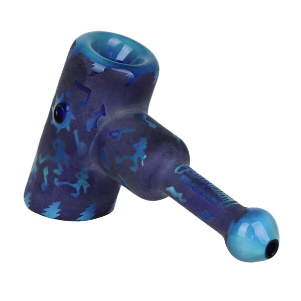 Grateful Dead x Pulsar Ethereal Music Etched Glass Hammer Bubbler - 5" - Image 3