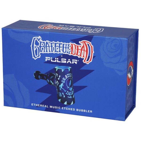 Grateful Dead x Pulsar Ethereal Music Etched Glass Hammer Bubbler - 5" - Image 5