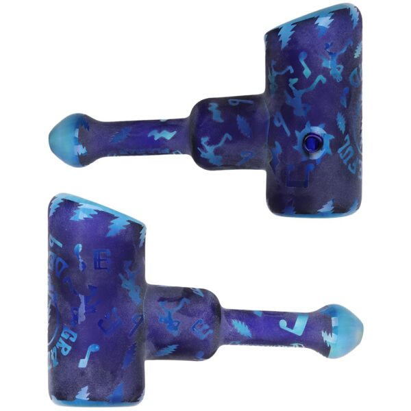 Grateful Dead x Pulsar Ethereal Music Etched Glass Hammer Bubbler - 5" - Image 4