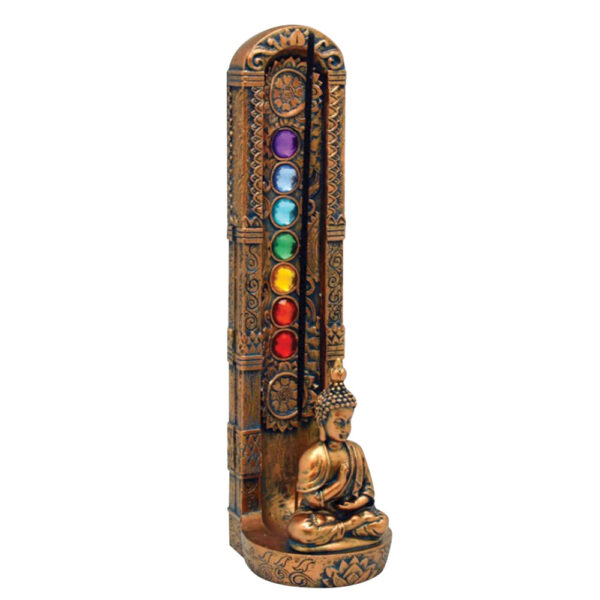 Standing Chakra Buddha Incense Burner | Polyresin