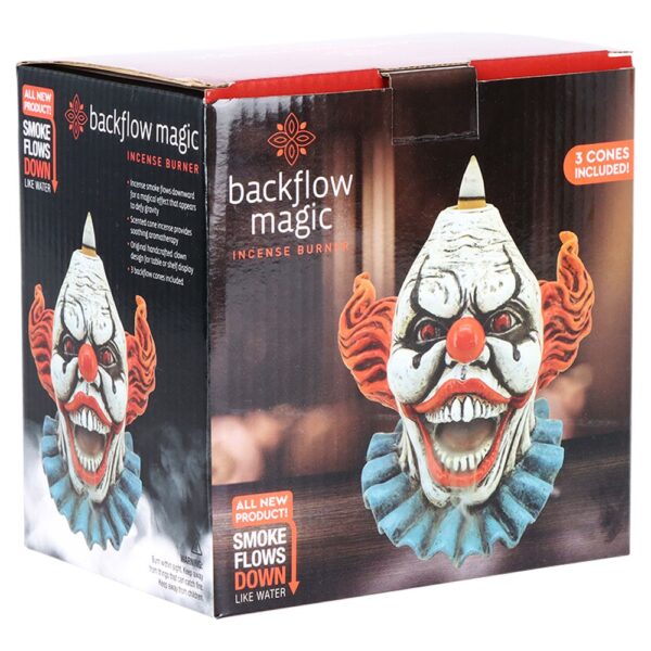 Scary Clown Polyresin Backflow Incense Burner - 5" - Image 3