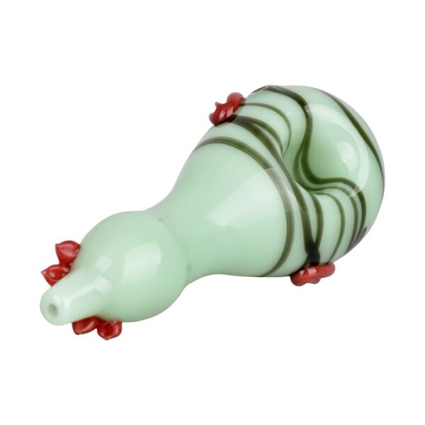 A Fowl Most Friendly Glass Hand Pipe - 4.5" / Colors Vary - Image 3