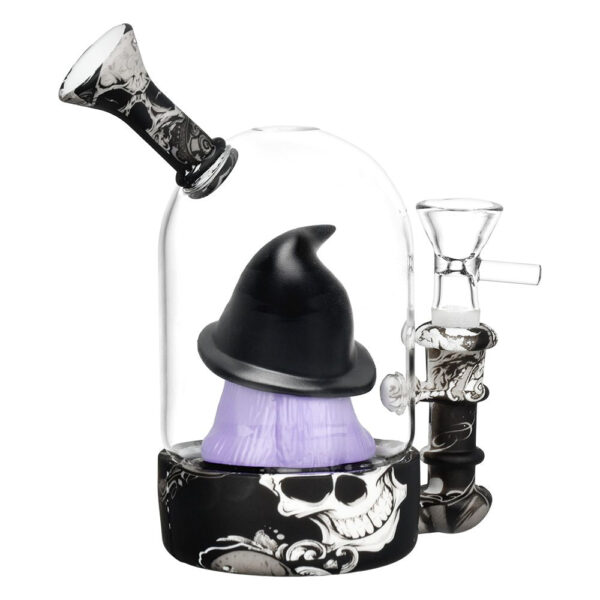 Spooky Witch Bell Jar Water Pipe - 5.5" / 14mm F - Image 2