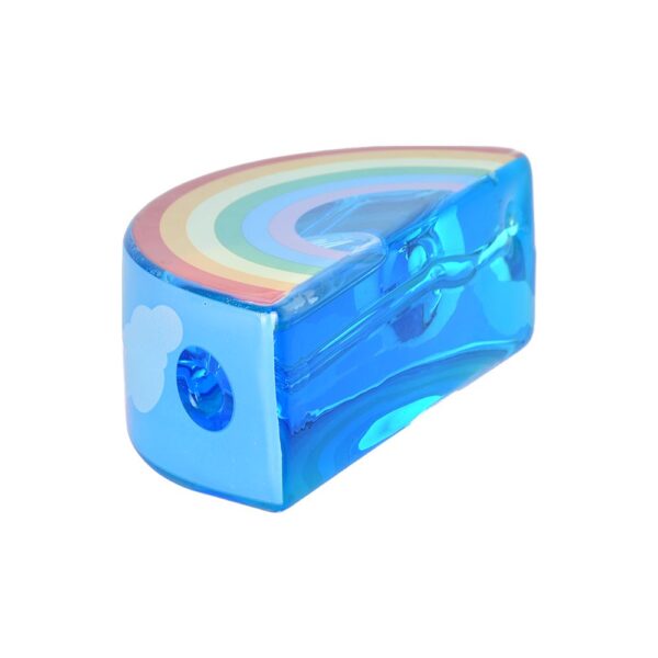 Rainbow Glycerin Glass Hand Pipe - 4.25" - Image 3