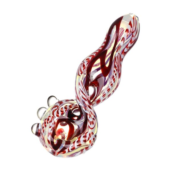 Euphoric Vibrance Twisted Glass Hand Pipe - 5.25" / Colors Vary - Image 2