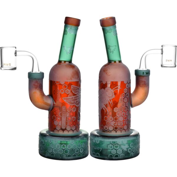 Milkyway Pollinator Glass Dab Rig - 8.5"/ Amber