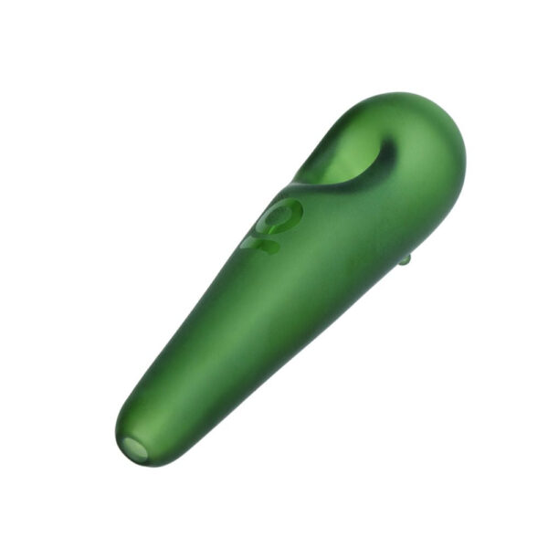 ONGROK Teardrop Sandblasted Glass Spoon Pipe | 4" - Image 6