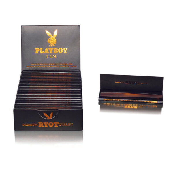 Playboy x RYOT Rolling Papers | Rose Gold | 1 1/4" | Full Box | 25 Piece Display