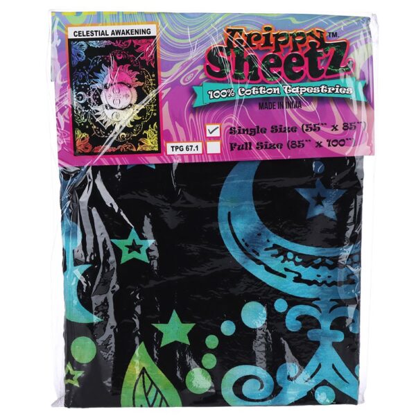 Trippy Sheetz Celestial Awakening Tapestry - 55"x85" - Image 2