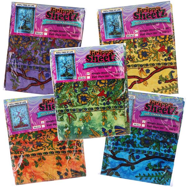 Trippy Sheetz Tree Of Life Tapestry - 55"x85" / Colors Vary - Image 2